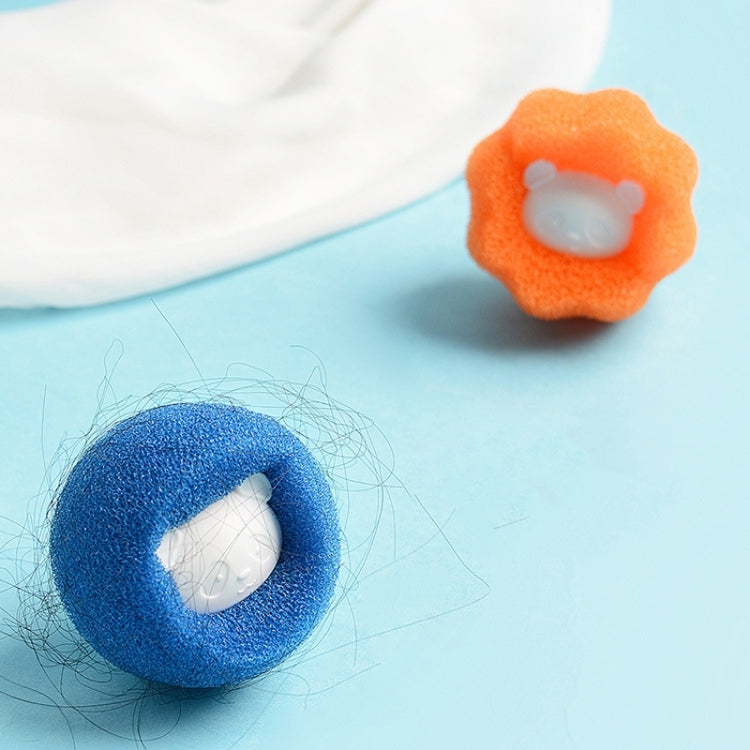 Washing Machine Laundry Ball Decontamination Hair Removal Anti-winding Cleaning Ball, Bear Orange, Bear Blue