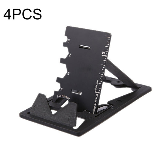 4 PCS Multifunction Folding Mobile Phone Bracket Mini EDC Tool Card Bottle Opener