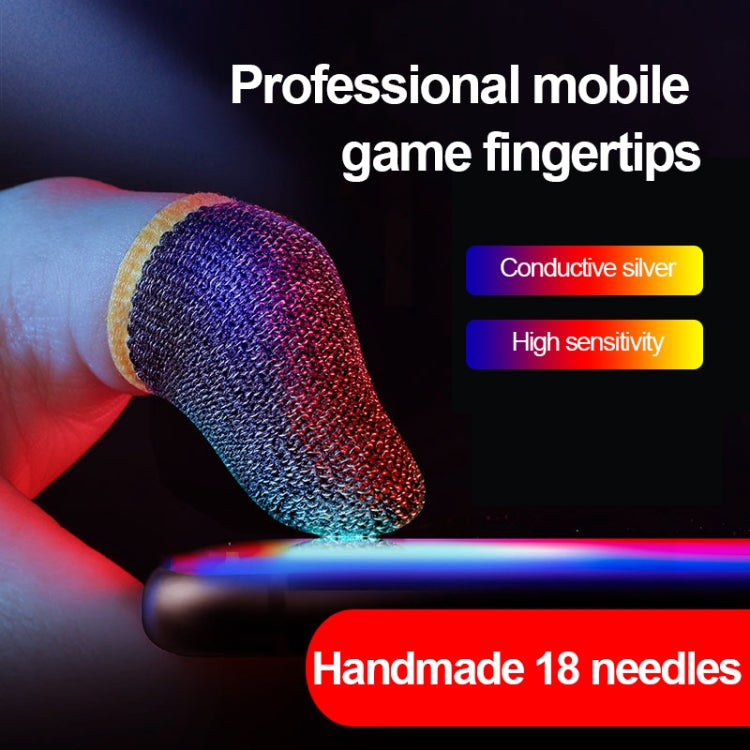 15 Pairs  18 Needles Gaming Finger Glove Anti-sweat and Non-slip Glove,Color:, Copper Black Trim, Copper Blue Trim, Copper White Trim, Copper Blue Yellow Trim, Copper With Red Trim, Silver Fibre Blue Trim, Silver Fibre Red Trim