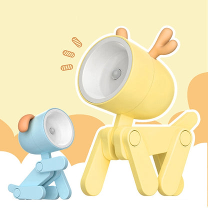 TL-23 LED Mini Foldable Cartoon Desk Lamp Home Pet Shape Decoration Table Lamp, Spec:, Dog (Blue), Dog (Green), Dog (Pink), Dog (Beige), Dog (Orange）, Dog (Yellow), Deer (Blue), Deer (Green), Deer (Pink), Deer (Beige), Deer (Orange), Deer (Yellow)     ...