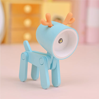 TL-23 LED Mini Foldable Cartoon Desk Lamp Home Pet Shape Decoration Table Lamp, Spec:, Dog (Blue), Dog (Green), Dog (Pink), Dog (Beige), Dog (Orange）, Dog (Yellow), Deer (Blue), Deer (Green), Deer (Pink), Deer (Beige), Deer (Orange), Deer (Yellow)     ...