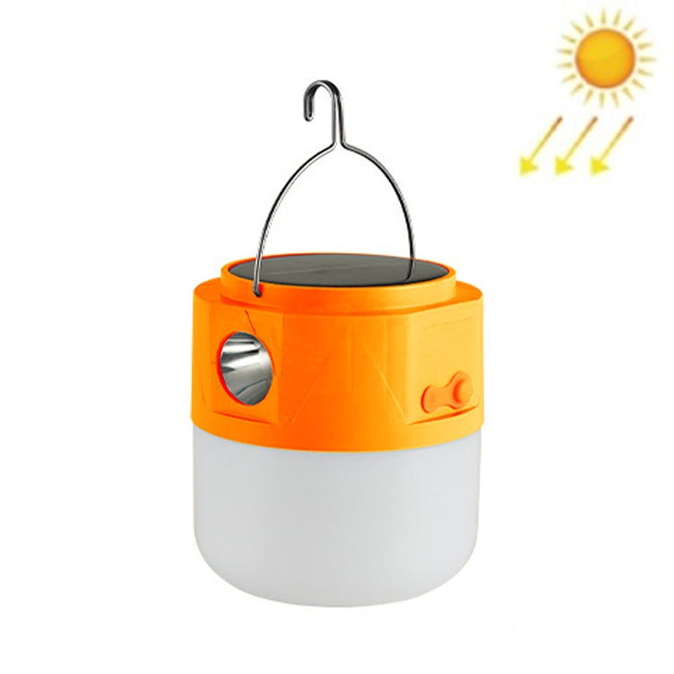 105 Solar Rechargeable LED Bulb Light Camping Light Emergency Light with Flashlight Function, White, Blue, Orange