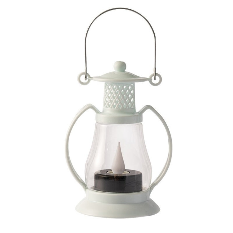 Retro Water-Drop Flame Lantern Ornament Christmas Scene Decoration Oil Light