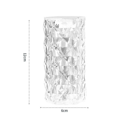 2 PCS SF-001A 1.5V Rose Ambient Light Bedside Crystal LED Desk Lamp, 2 PCS  Yellow Light Without Humidifier, 2 PCS  White Light Without Humidifier