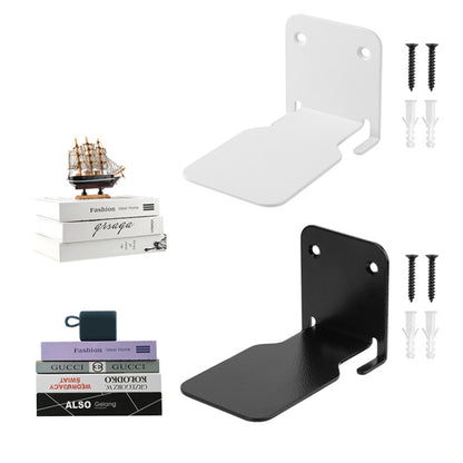 Hidden Stainless Steel Suspended Bookshelf Wall Support Frame Wall Mounted Bracket, Stainless Steel Shelf Black, Stainless Steel Shelf White