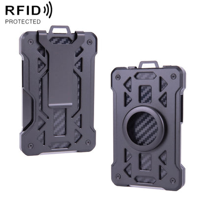 For AirTag 2nd Gen / AirTag 1st Gen Card Holder Metal Anti-Theft RFID Wallet, ak-4 B  Black, ak-4 B Silver, ak-4 B Blue, ak-4 B Gray, ak-4 A Black, ak-4 A Blue, ak-4 A  Silver, ak-4 A  Gray