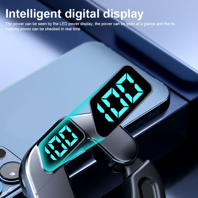 V19 Bone Conduction Digital Display Stereo Hanging Ear Sports Bluetooth Headset, V19 Green, V19 Black, V19 White, V19 Pink, V19 Blue