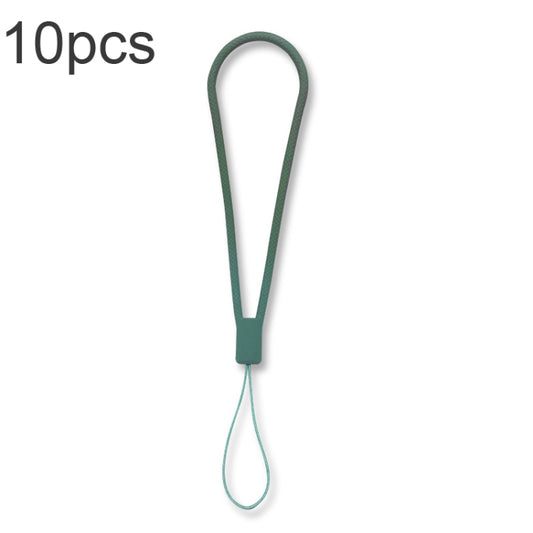 10pcs  Silicone Woven Pattern  Cell Phone Lanyard Anti-loss Hand Rope, Dark Night Green, White, Grass Purple, Light Green, Clove Purple, Antique White, Black, Red, Matcha Green, Lemon Yellow, Shallow Purple, Sand Pink, Sugar Orange, Tea Red            ...