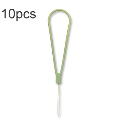10pcs  Silicone Woven Pattern  Cell Phone Lanyard Anti-loss Hand Rope, Dark Night Green, White, Grass Purple, Light Green, Clove Purple, Antique White, Black, Red, Matcha Green, Lemon Yellow, Shallow Purple, Sand Pink, Sugar Orange, Tea Red            ...