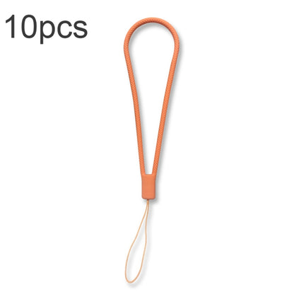 10pcs  Silicone Woven Pattern  Cell Phone Lanyard Anti-loss Hand Rope, Dark Night Green, White, Grass Purple, Light Green, Clove Purple, Antique White, Black, Red, Matcha Green, Lemon Yellow, Shallow Purple, Sand Pink, Sugar Orange, Tea Red            ...