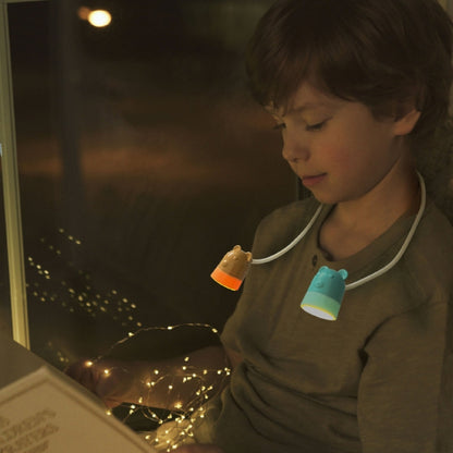 KD201 Portable Lamp Hanging Neck Reading LED Night Light, Style:, Little Deer (Blue+Brown)