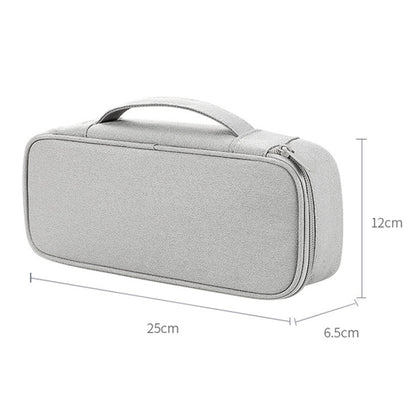 SM13 Multifunctional Digital Accessories Waterproof and Shock-absorbing Storage Bag, 25x6.5x12cm(Black), 25x6.5x12cm(Gray), 25x6.5x12cm(Dark Gray), 25x6.5x12cm(Navy Blue), 25x6.5x12cm(Pink)