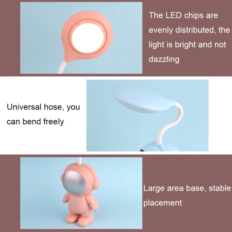 L-220903 Astronaut Eye Protection Study Lamp LED Rechargeable Reading Light, L-220903 White, L-220903 Blue, L-220903 Pink