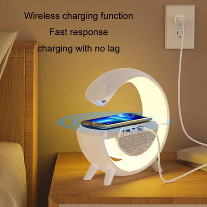 Smart Wireless Charging Ambient Light Bluetooth Speaker, DH001 (White)