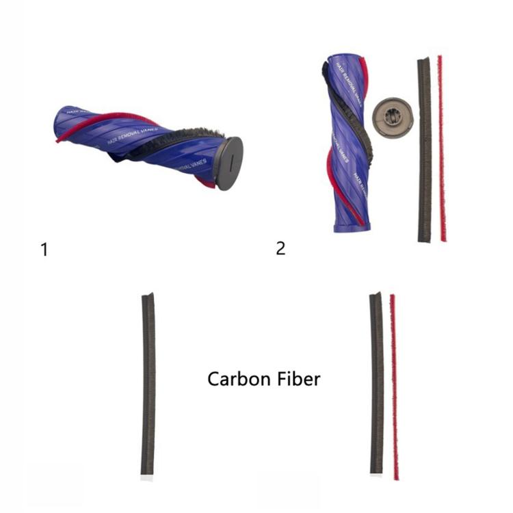 Replacement Felt Strips For Dyson V10, V11, V15 Direct Drive Cleaner Head Brush Bar Maintenance, Soft Plush, Carbon Fiber Red+Black, Carbon Fiber