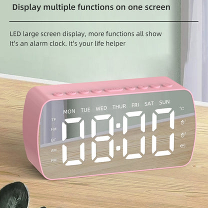 Outdoor Portable Card Bluetooth Speaker Small Clock Radio, G10 Black 1400mAh, G10 White 1400mAh, Q5 Black 1400mAh, Q5 White 1400mAh, Q5 Pink 1400mAh, Q5 Red 1400mAh, Q5 Pink 2800mAh