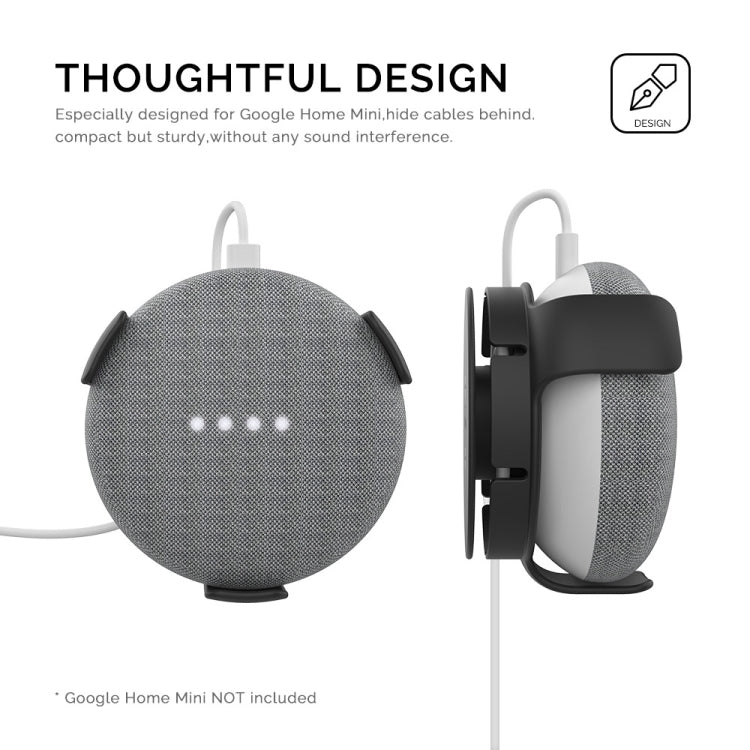 AhaStyle PT62 Wall Bracket Smart Speaker Bracket, For Amazon Echo Dot 3 Black, For Amazon Echo Dot 3 White, For Google Home Mini Black, For Google Home Mini White