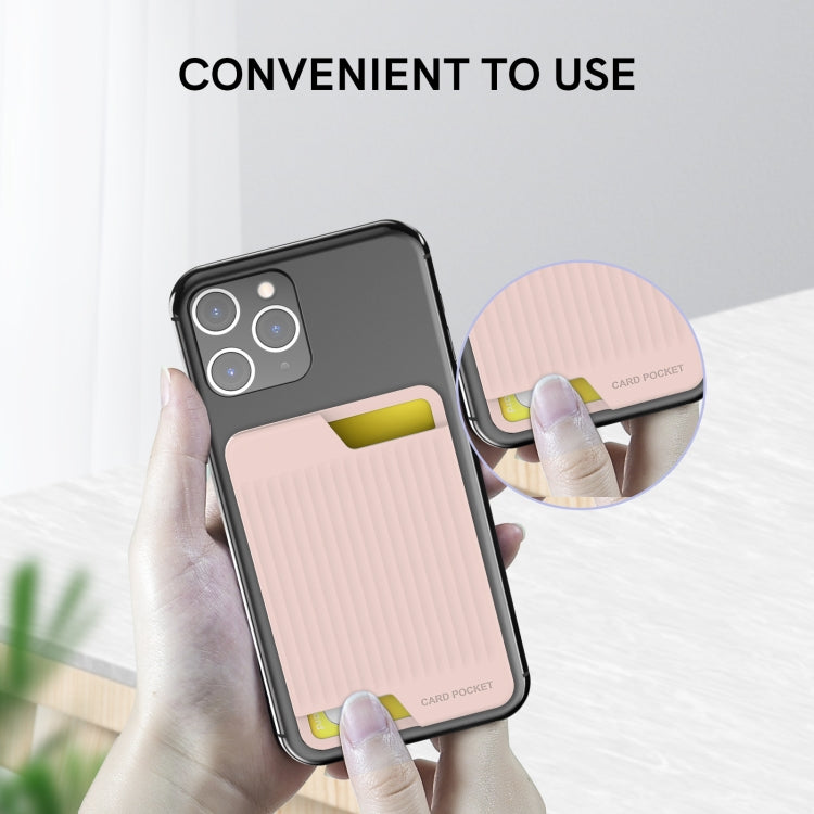 AhaStyle PT169 Mobile Phone Silicone Back Card Case Bus Card Bank Card Convenient Organizer, PT169 (Black), PT169 (Green), PT169 (Purple), PT169 (Pink)