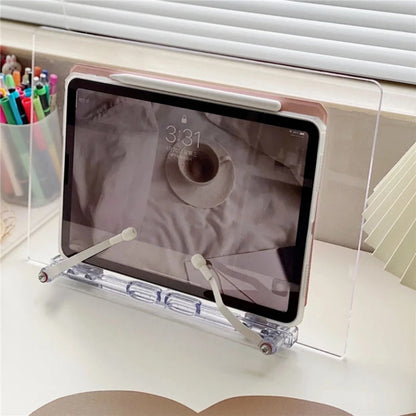 Student Desktop Reading Rack Transparent Acrylic Tablet Stand, B Model