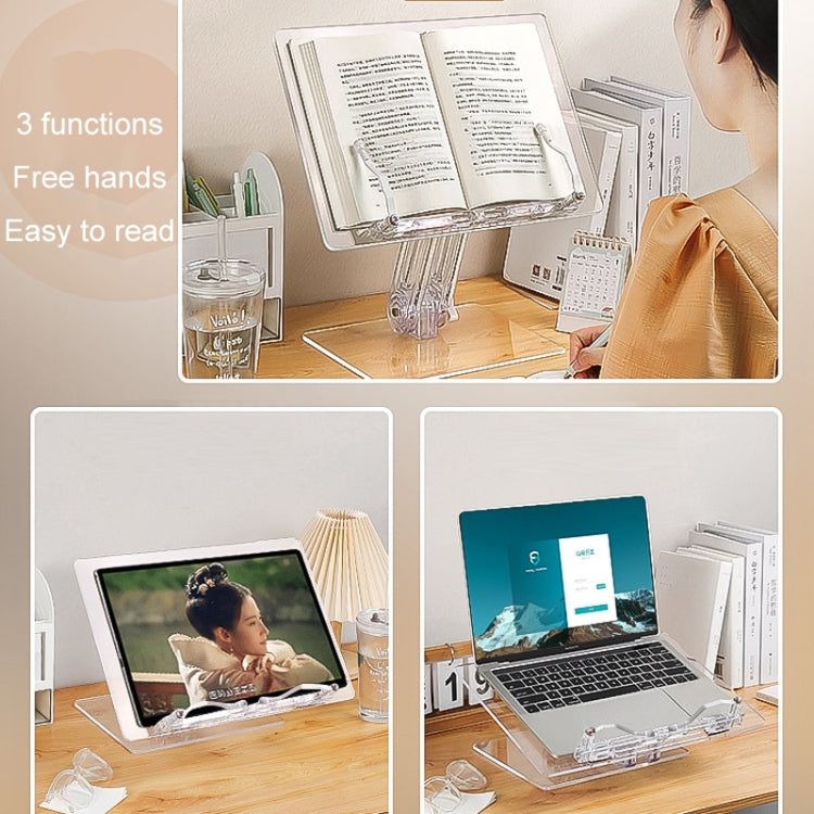 Student Desktop Reading Rack Transparent Acrylic Tablet Stand, A Model Liftable, B Model