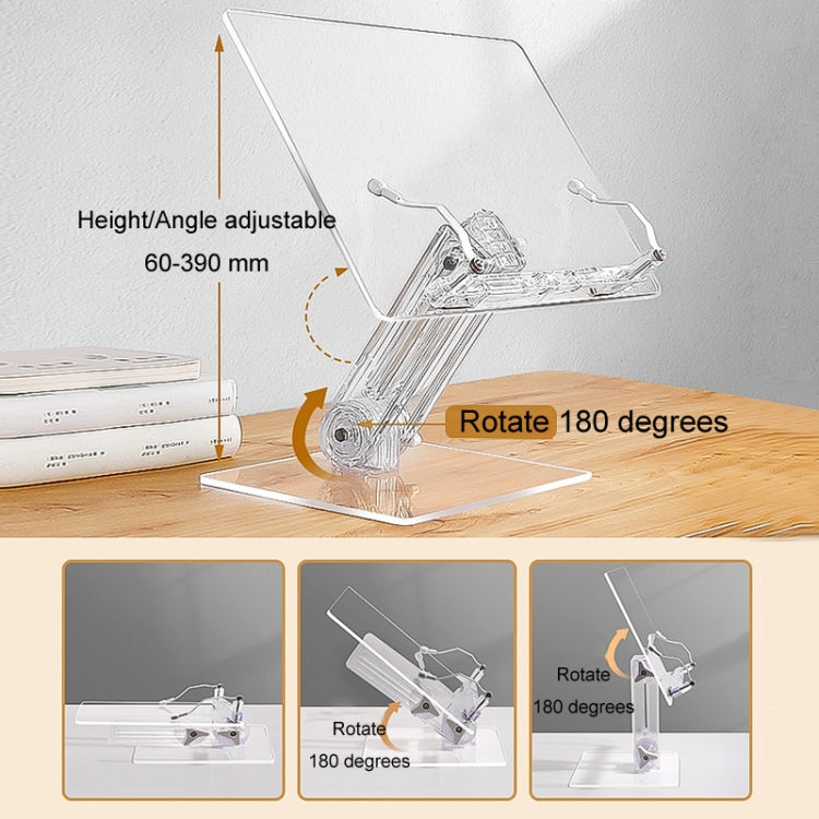 Student Desktop Reading Rack Transparent Acrylic Tablet Stand, A Model Liftable, B Model
