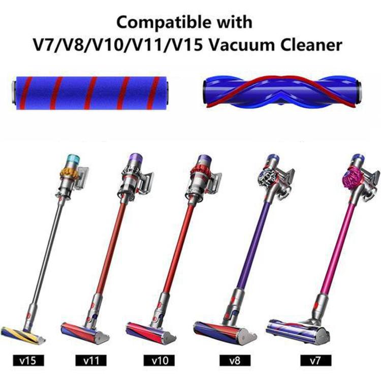 Replacement For Dyson V7, V8, V10, V11, V15 Vacuum Brush Roll, V-Shaped Roller, Soft Velvet Roller