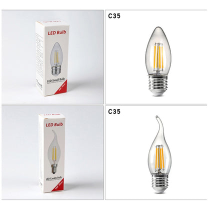 C35 Constant Current Flicker-free LED Highlight Retro Chandelier Lights, Sharp Bulbs E14-2W, Sharp Bulbs E14-4W, Sharp Bulbs E14-6W, Wax Tail E14-2W, Wax Tail E14-4W