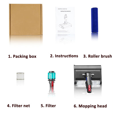 For Dyson V7 V8 V10 V11 V15 Vacuum Cleaner Wet Dry Mopping Head