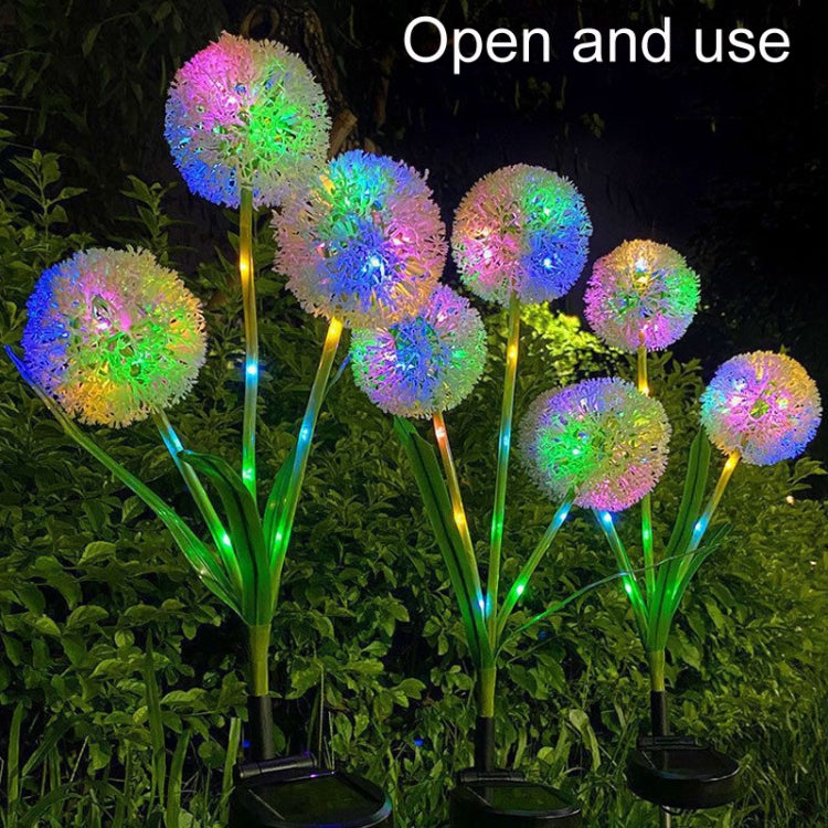 Dandelion Lawn Ground Plug Light Decoration Outdoor Solar LED Garden Lights, 3 Head