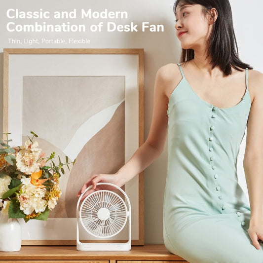 JisuLife FA19 4000mAh Wireless Rechargeable Desktop Mini Fan Silent Portable Fan