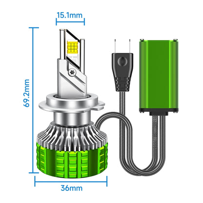 Pair 100W LED Double Copper Tube Aluminum Alloy Waterproof Car Headlight, 9005, 9006, 9012, H1, H4, H7, H11