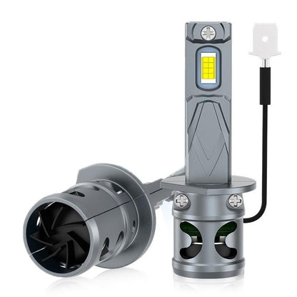 2pcs Direct Plug Mini LED Car Headlight Bulb With Fan Cooling