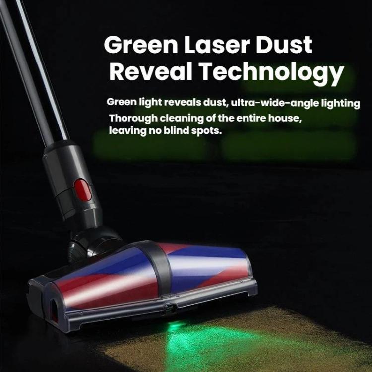 Dual Motor Soft Roller Cleaner Head For Dyson V10 Slim / V12 Slim Anti-Tangle Brush, Green Light Dust Reveal(E0008), E0008 For Dyson V10 Slim / V12 Slim