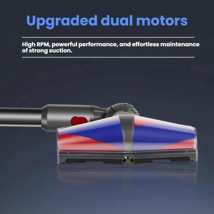 Dual Motor Soft Roller Cleaner Head For Dyson V10 Slim / V12 Slim Anti-Tangle Brush, Green Light Dust Reveal(E0008), E0008 For Dyson V10 Slim / V12 Slim