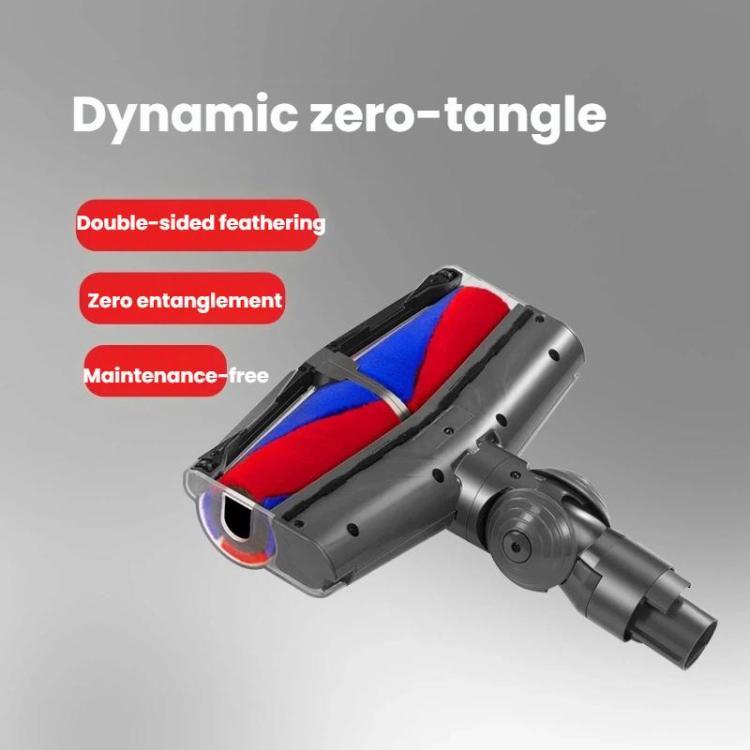 Dual Motor Soft Roller Cleaner Head For Dyson V10 Slim / V12 Slim Anti-Tangle Brush, Green Light Dust Reveal(E0008), E0008 For Dyson V10 Slim / V12 Slim