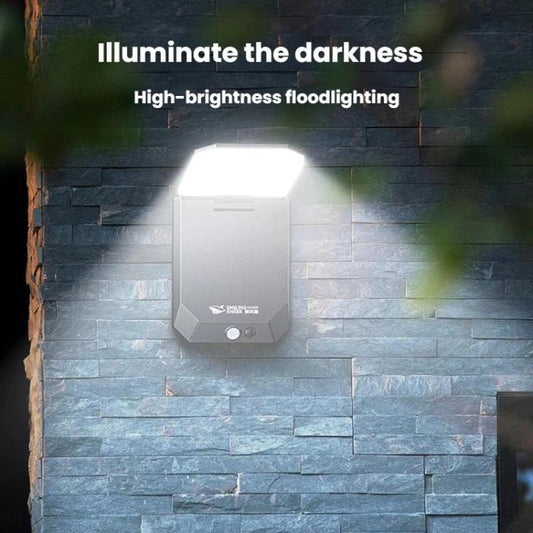 Solar Motion Sensor Garden Light 3-Gear Foldable Outdoor Wall Lamp, SMILING SHARK BD-068