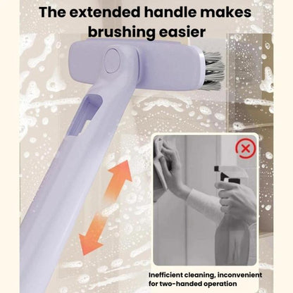 Multifunctional Liquid Spray Gap Stiff Brush Bathroom Tile Cleaning Brush