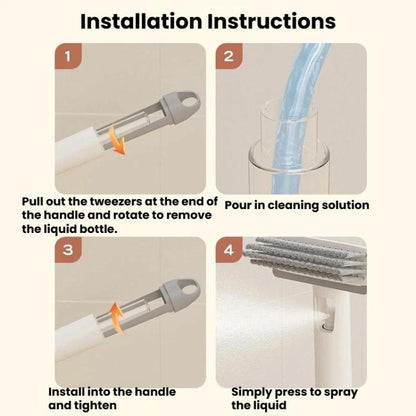Multifunctional Liquid Spray Gap Stiff Brush Bathroom Tile Cleaning Brush