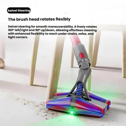 4-Conical Fluffy Roller Head For Dyson V7 V8 V10 V11 V15 with Dual-Side Green Laser Dust Illumination, 4-Conical For Dyson V7/V8/V10/V11/V15