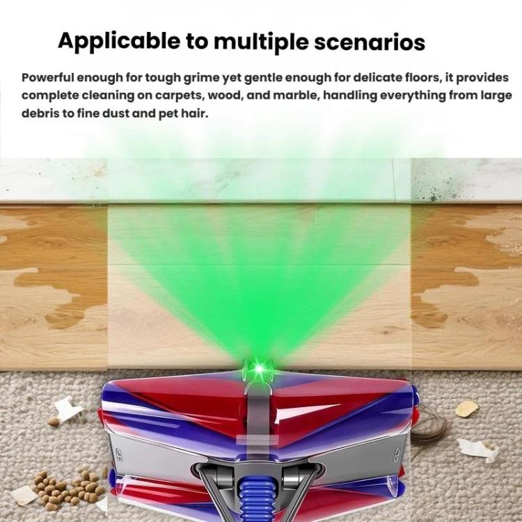 4-Conical Fluffy Roller Head For Dyson V7 V8 V10 V11 V15 with Dual-Side Green Laser Dust Illumination, 4-Conical For Dyson V7/V8/V10/V11/V15