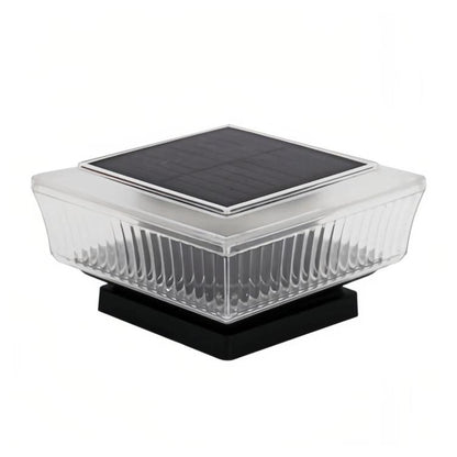 Waterproof Solar-Powered LED Pillar Light For Outdoor Courtyard Lighting, Mesh Warm Light, Striped Warm Light, Striped White Light, Mesh White Light