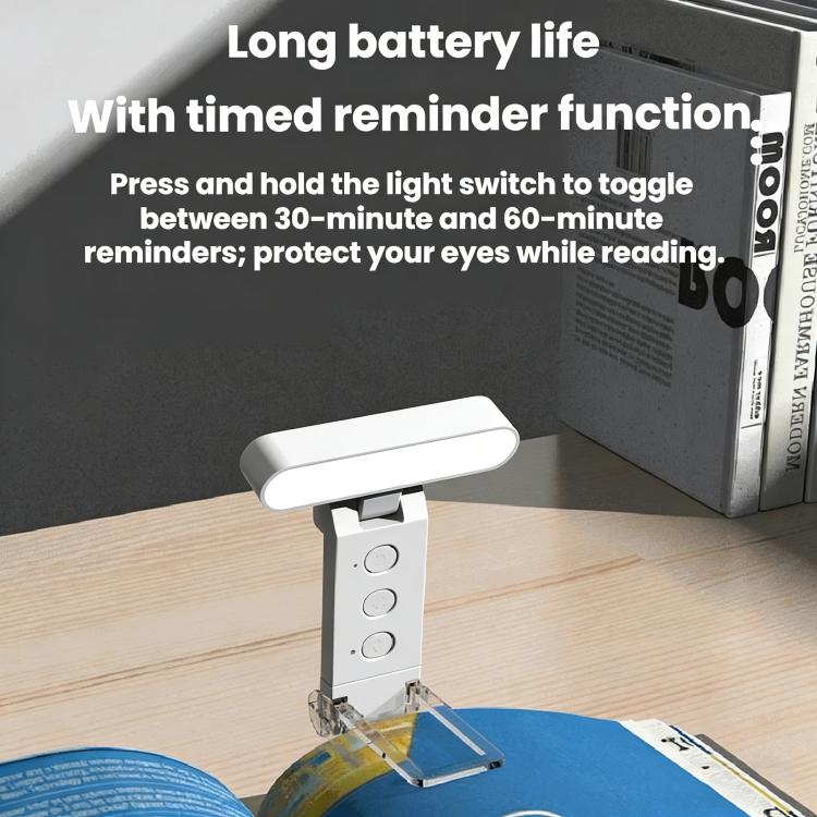 USB Rechargeable Clip Reading Lamp With LED Folding Bookmark