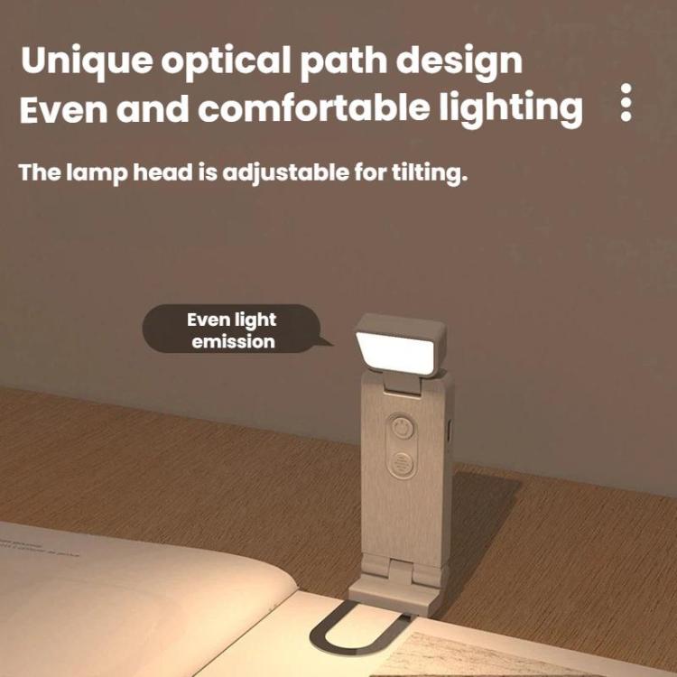 Mini USB Portable Bookmark Lamp Clip-on LED Eye-protection Desk Lamp, 200mAh Black, 200mAh White
