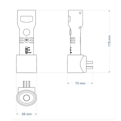 Smart Bedside Night Light With Human Body Sensor, US Plug, EU Plug