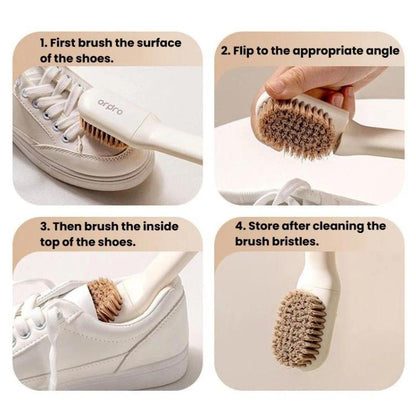 Ordpro Multifunctional Rotatable Long-Handle Cleaning Brush Portable Soft-Bristle Shoe Brush