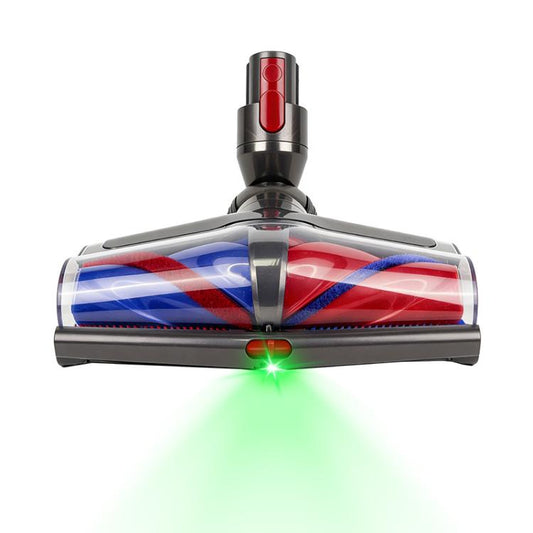 Dual Soft Roller Cleaner Head for Dyson V7 V8 V10 V11 V15 Vacuum Cleaners Motorized Floor Brush Attachment with Green LED Dust Detection
