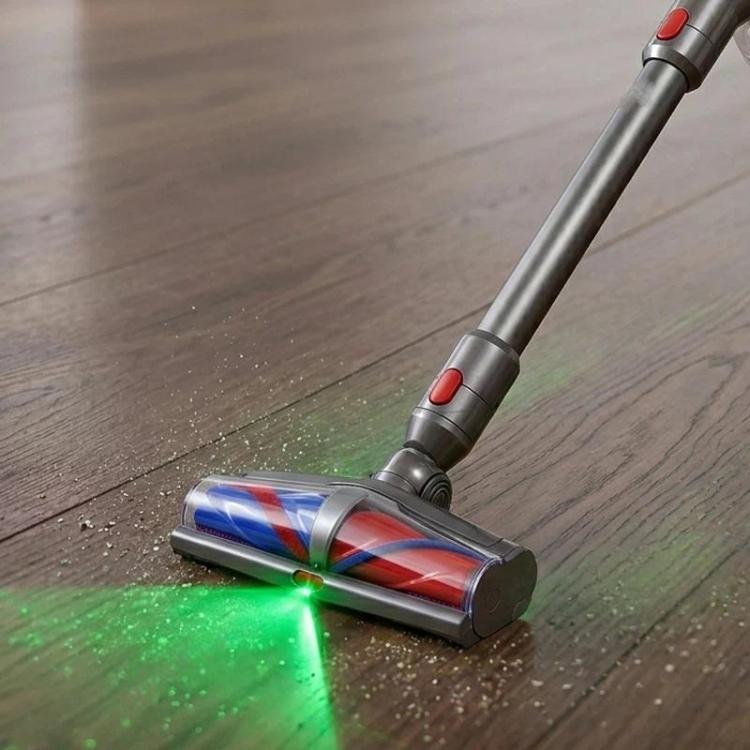 Dual Soft Roller Cleaner Head for Dyson V7 V8 V10 V11 V15 Vacuum Cleaners Motorized Floor Brush Attachment with Green LED Dust Detection