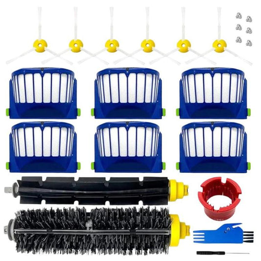 For IRobot Roomba 650 / 600 Series Sweeper Accessories Brush Filter & Triangle Side Brush, 15 in 1