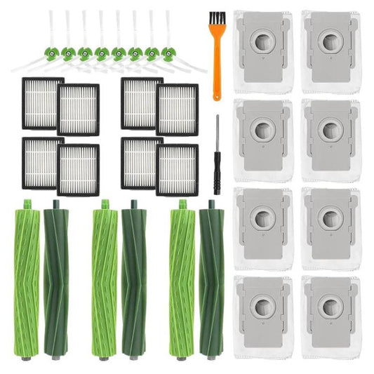 28 In 1 For iRobot Roomba i7 / i7+ / E5 / E6 Robot Vacuum Accessories Main Brush, Side Brush, Filter, 28 in 1