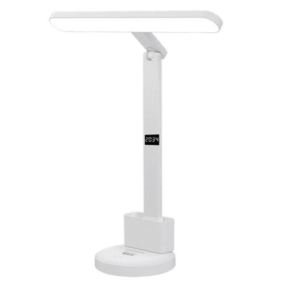 Xiajule Eye-Caring Study Desk Lamp With Time Display 3-Color Temperature Dimmable Reading Bedside Lamp, 1200mAh, 1800mAh